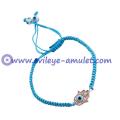 Hamsa Hand Evil Eye Braided Bracelet - Mixed color