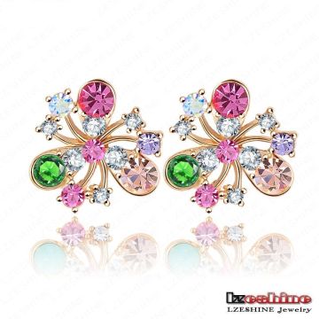 Newest Style 18k Gold Plated Jewelry Gift Stud Earring (ER0012-C)