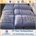 Anti Crack PP Polypropylene Fibrillated Mesh Fiber