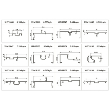 cost-effective Aluminium shop window Frame profiles