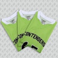 camisas de basquete nova estilo verde ilhó tecido