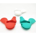 Outils de cuisson du silicone Rooster Shape Pot Clips