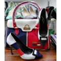 Stitching Color High Heels with Handbags (G-6)