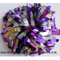 Cheerleading POM Poms: Holo Silver Mix Purple