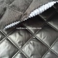 diamond checks velboa/polyester padded fabric with quilting for down coats/jacket