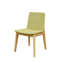 Solid Wood Dining Chair with Sofa Fabric Seat