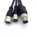 Cable de PVC con conector de tipo M12 a 2M12 Y