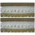 Hand Knit Crochet de terciopelo Lace Tringe Trimmed Cojín Cojines