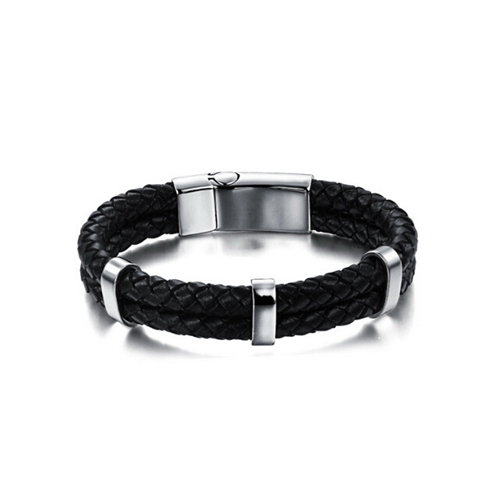 black leather bracelet3