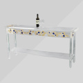 Table pliante moderne ronde en acrylique transparent