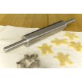 Non-Stick & Zero Maintenance - French Metal Stainless Steel Construction Rolling Pin (Non Marble Pins)