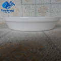 Opal Glass Pressing Round Plate With Handle