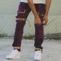Wholesale Custom Purple Cargo Pants Pants With Suspenders