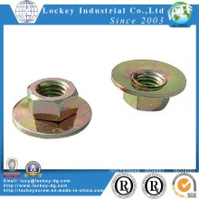 Class 8 Hex Flange Nut DIN6923 Alloy Steel Zinc Plated