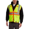 Green Reflective Safety Vest with Mesh Elastic Sides