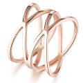 Personality Rose Gold Woman Party Rings Punk Style Full Stainless Steel Women Jewelry 14MM Width Accessories