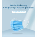 Mascarillas protectoras desechables de triple espesor