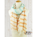 Ladies Voile Long Winter Scarf Wholesale Customized Women Streak Stripe Printed Scarf