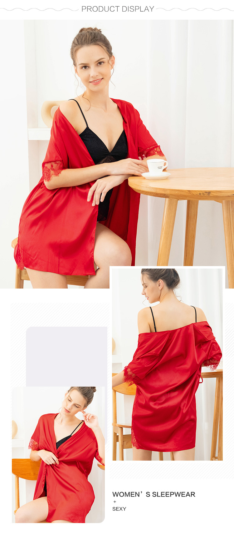 Women robe-product display