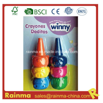 3D животных палец Crayon 6PCS для детей подарок краски