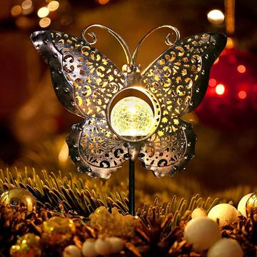 Solar Butterfly Metal Lights Dekoration