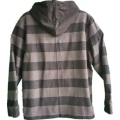 Men Casual Y/D Cotton Flannel Hoody Shirt