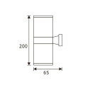 Luminária de parede externa LEDER Charcoal Grey Superstore 2 * 5W