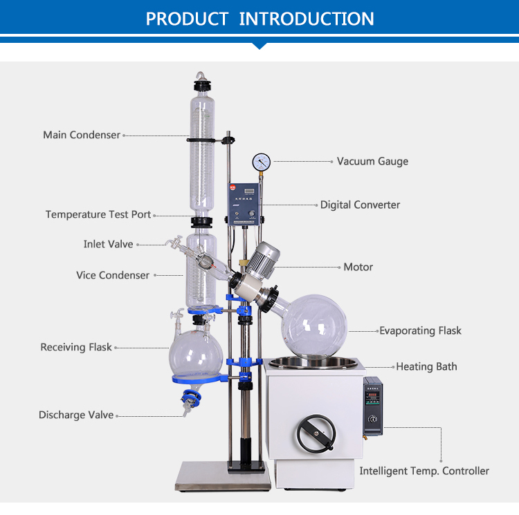 Electric Heating Flask Distiller Rotary Evaporator Equipment