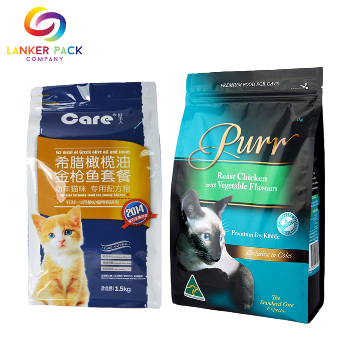 Zipper Quad Seal Pet Plastic Bag