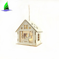 LED Light Wood House Christmas Tree Hanging Lamp