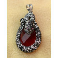 Hot Sale Precious Stone Gemstone Necklace Jewelry Pendant with Crystal