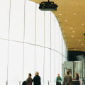 Airport Curved Plain White Dimming Glass Building