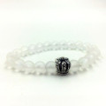 Simple Fashion White Crystal Alloy Crown Bead Bracelet