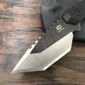 Couteau de chasse tactique Titanium Tanto avec étui Kydex