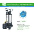 Impulsor de corte de aço inoxidável 1.5HP Bomba elétrica submersível para esgoto