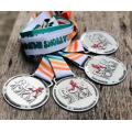 Medalha de corrida de metal prateado antigo Custom 2020