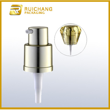 16mm aluminium cream lotion pump with diamond overcap