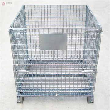 Cage de grillage de stockage de conteneur en métal