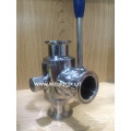 304/316L Sanitary Stainless Steel Three Way Clamped Ball Valve