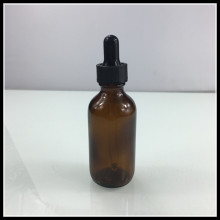 2oz 60ml Amber Boston Round Glass Bottle Dropper Cap