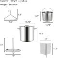 Pot de stock en acier inoxydable 52qt