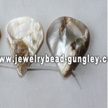 natural drop shape freshwater shell beads