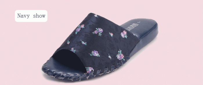 pansy comfort indoor slippers navy