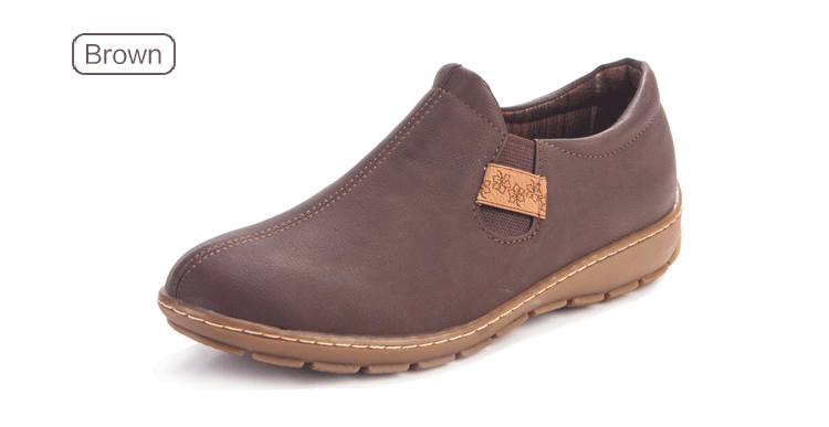 pansy comfort massage insole casual shoes brown