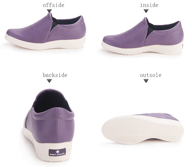 pansy comfort shoes skateboard shoes purple details