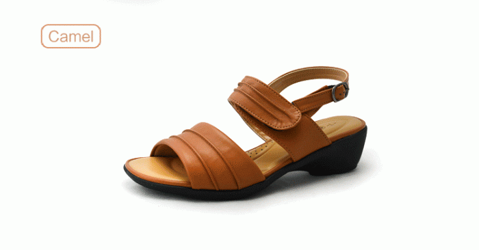 pansy summer sandals camel