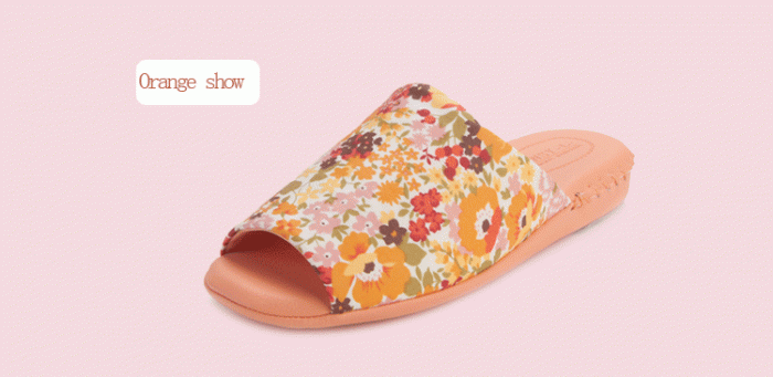 pansy comfort indoor slippers orange