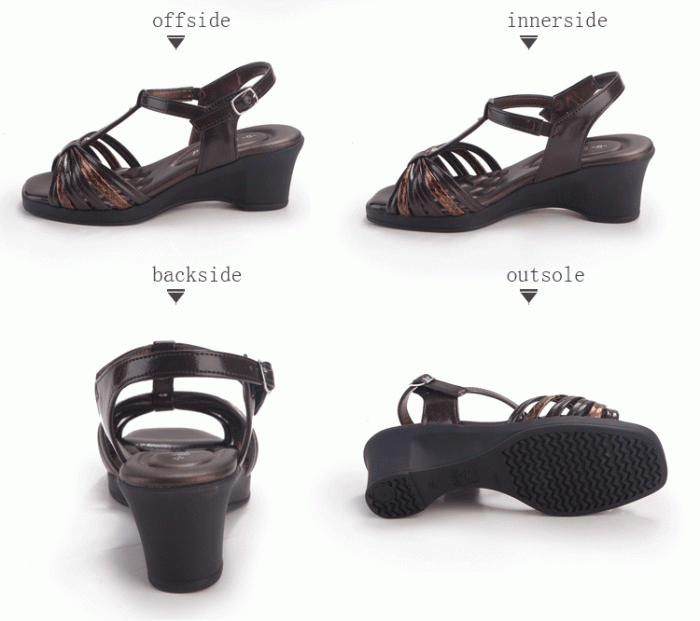 pansy comfort sandals brown details