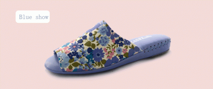 pansy indoor slippers blue