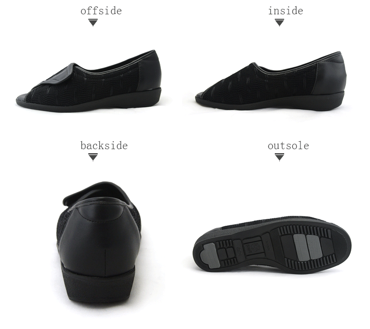 pansy comfort shoes summer sandals black details